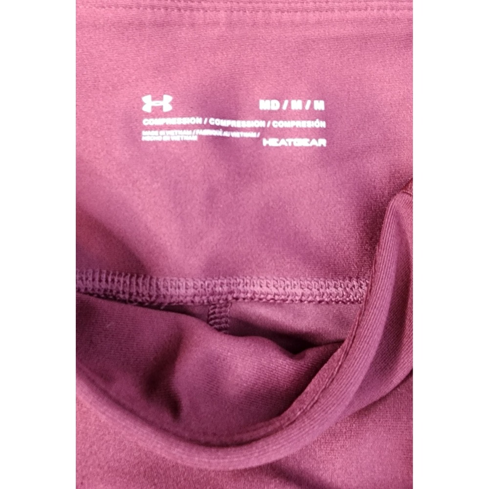 Under Armour Compression‎ Leggings HeatGear Athletic Black Pink Medium - Picture 3 of 6